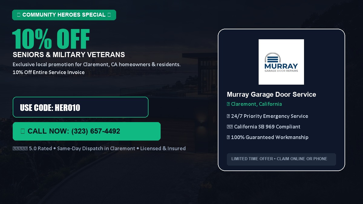 10% OFF Senior Citizens (65+) & Military / Veteran Community Discount in Claremont, CA